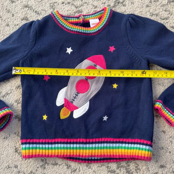Gymboree Girls Long Sleeve Space Rocket Sweater 5T - Picture 7 of 7